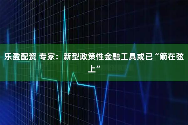 乐盈配资 专家：新型政策性金融工具或已“箭在弦上”
